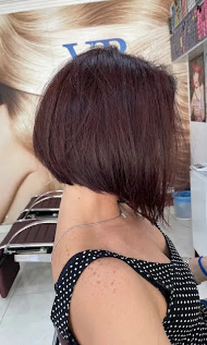 Corte bob clássico, vista lateral